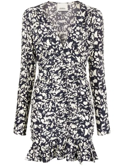 Isabel Marant Lara Floral-print Mini Dress In Black