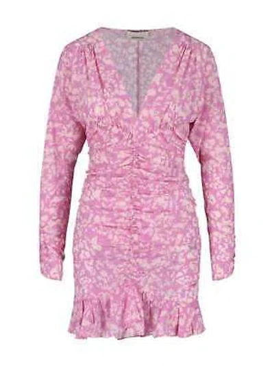 Pre-owned Isabel Marant Lara V-neck Long Sleeved Dress In Pink