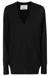 Isabel Marant Larana Knitwear In Black Wool In Bk
