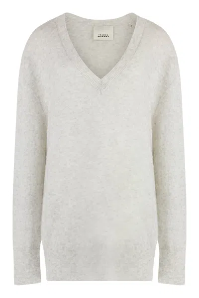 Isabel Marant Larana Cashmere Blend Pullover In Grey