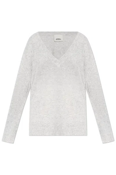 Isabel Marant Larana Cashmere Blend Pullover In Grey