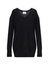 Isabel Marant Larana V-neck Sweater In Black Baby