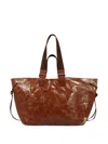 Isabel Marant Large Wardy Leather Double-handle Tote Bag In Brown