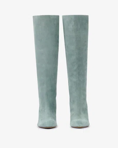 Isabel Marant Green Laspi Boots In 62sg Sea Green