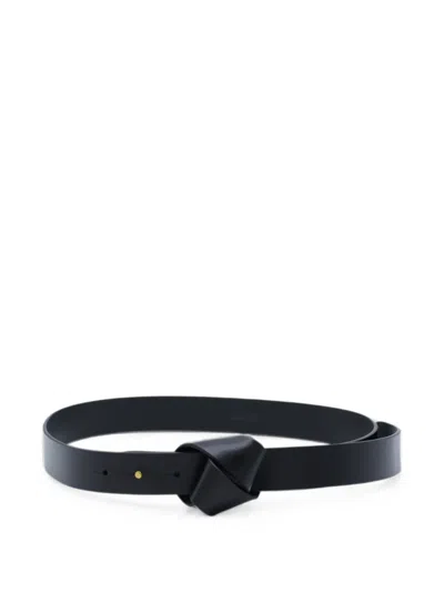 Isabel Marant Lassio Knotted Leather Belt In Black