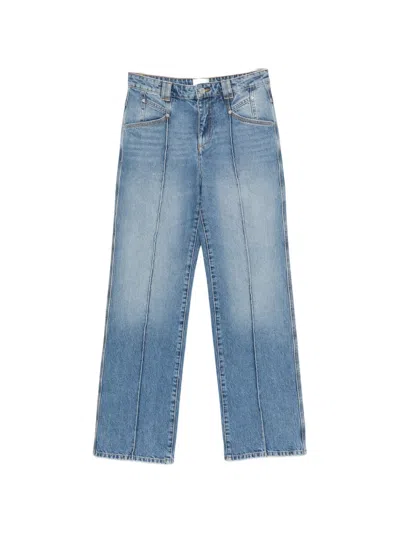 Isabel Marant Latissa Seam-detail Straight-leg Jeans In Blue
