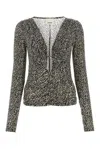 Isabel Marant Laura Abstract Printed Top In Black
