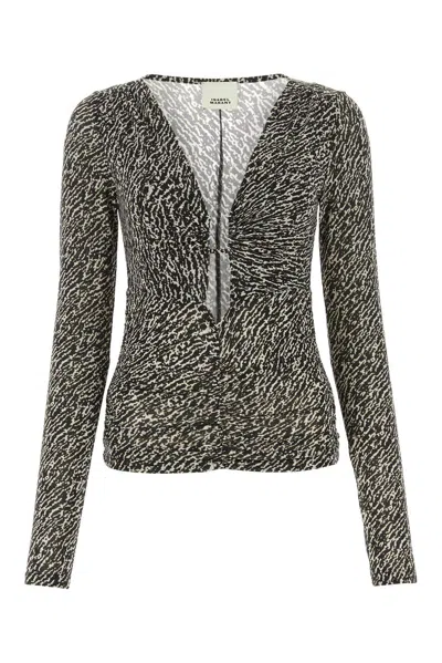 ISABEL MARANT LAURA ABSTRACT PRINTED TOP