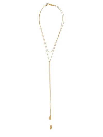 ISABEL MARANT ISABEL MARANT LAYERED GOLD NECKLACE WITH TEARDROP PENDANTS