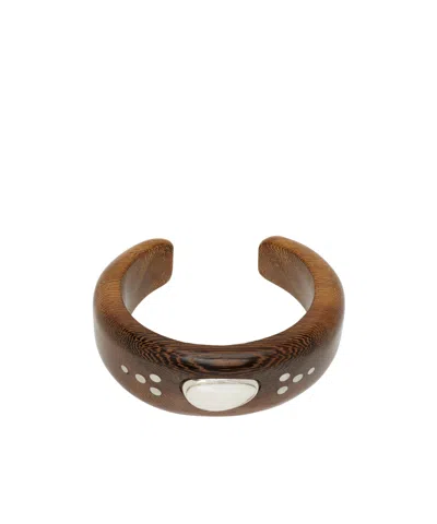 Isabel Marant Layla Logo Detail Bracelet In Brown