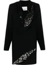 Isabel Marant Lazeli Draped Sequin-embellished Crepe Mini Dress
