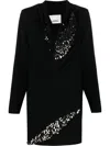 Isabel Marant Lazeli Draped Sequin-embellished Crepe Mini Dress