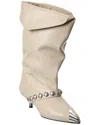 Isabel Marant Leabys Leather Boot In White