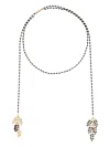 Isabel Marant Leaf Beaded Necklace In Multi