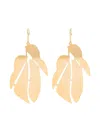 Isabel Marant Leaf Dangle Earrings In Gold