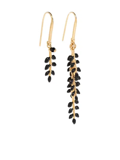 Isabel Marant Leaf Drop Earrings In Gold