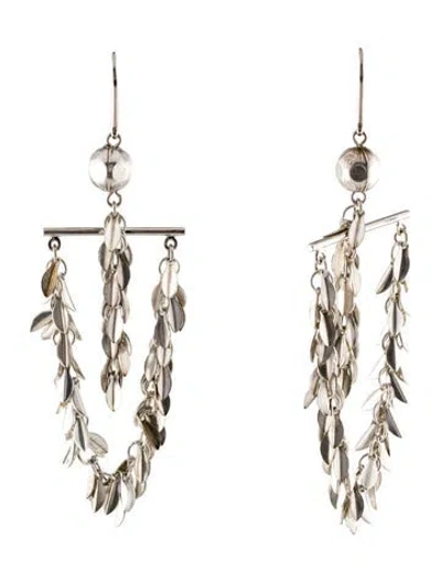 Pre-owned Isabel Marant Leaf Two-tier Drop Earrings In Multi