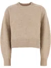 Isabel Marant Sand Wool Blend Leandra Sweatshirt In Neutrals