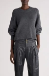 Isabel Marant Leandra Merino Wool & Cashmere Sweater In Anthracite
