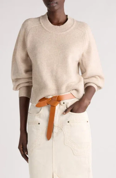 Isabel Marant Leandra Merino Wool & Cashmere Sweater In Light Beige