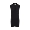 Isabel Marant Marielle Draped Cotton Minidress In Black