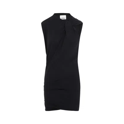 Isabel Marant Leany Black Cotton Mini Dress