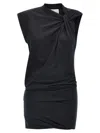 Isabel Marant Marielle Draped Cotton Minidress In Black