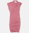 Isabel Marant Front Bow Crewneck Top With Knot Detail In Pink