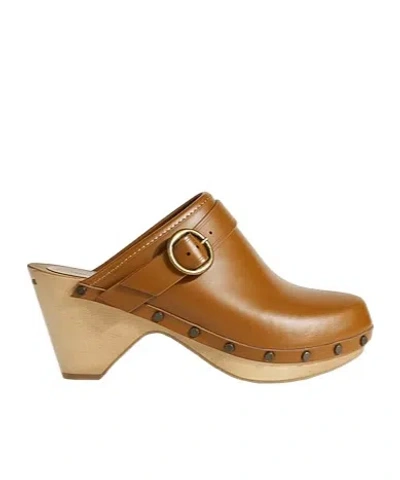 Isabel Marant Leather And Wood-soled Shoes In Brown