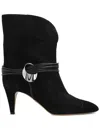 Isabel Marant Dytho Embellished Ankle Boots In Black