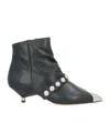 Isabel Marant Leather Ankle Boots In Black