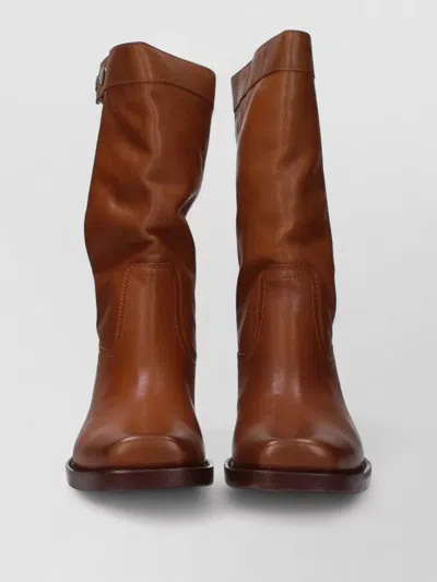 Isabel Marant Leather Ankle Boots In Brown