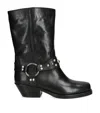 Isabel Marant Antya Leather Cowboy Boots In Black