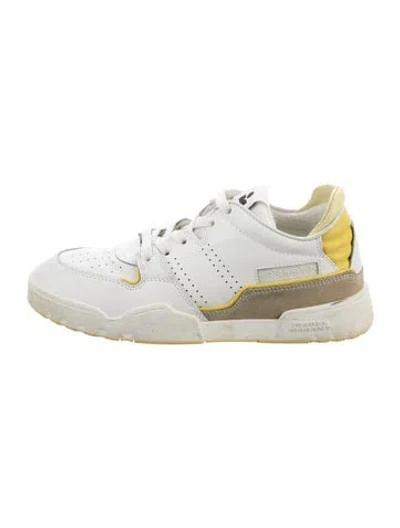 Pre-owned Isabel Marant Leather Athletic Sneakers In White