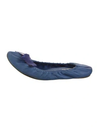 Pre-owned Isabel Marant Leather Ballet Flats In Blue