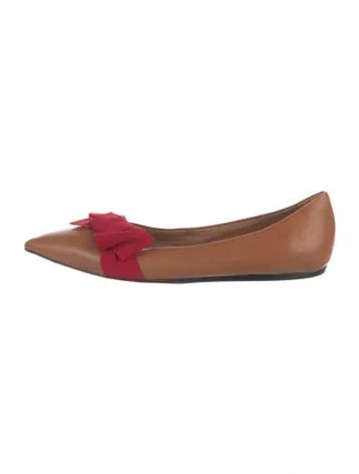 Pre-owned Isabel Marant Leather Ballet Flats In Brown