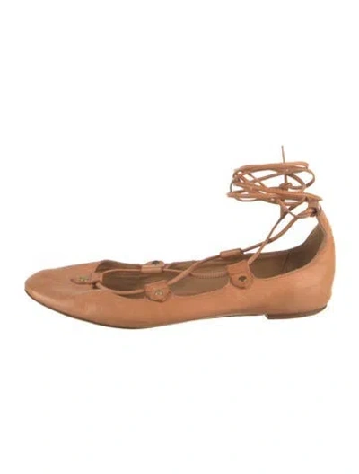 Pre-owned Isabel Marant Leather Ballet Flats In Brown