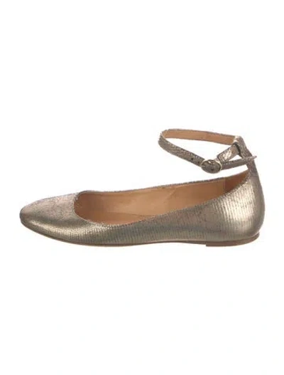 Pre-owned Isabel Marant Leather Ballet Flats In Gold