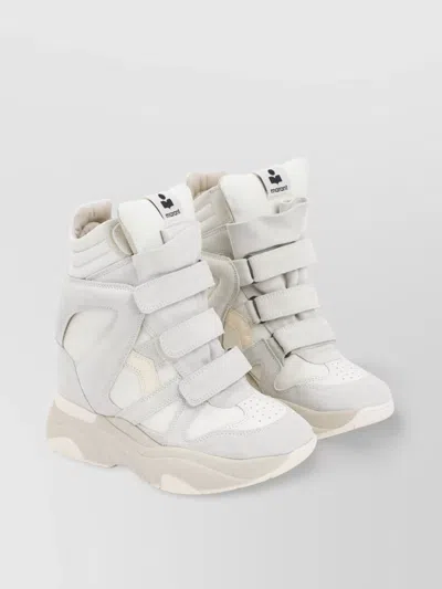 Isabel Marant Leather Balskee High-top Sneakers In Grey