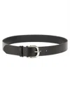 Isabel Marant Adjustable Metal Buckle Smooth Finish Belt In Black