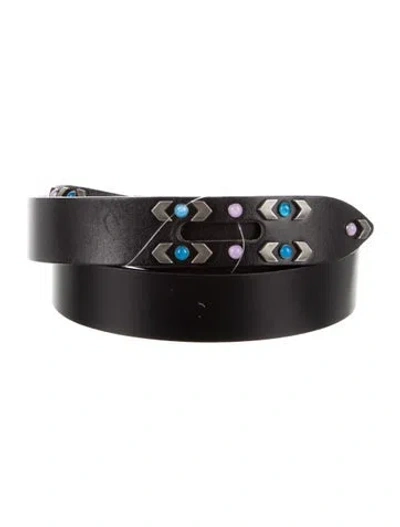 Pre-owned Isabel Marant Leather Belt Kit In Black