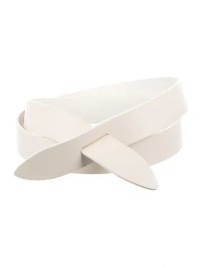 Pre-owned Isabel Marant Leather Belt Kit In White