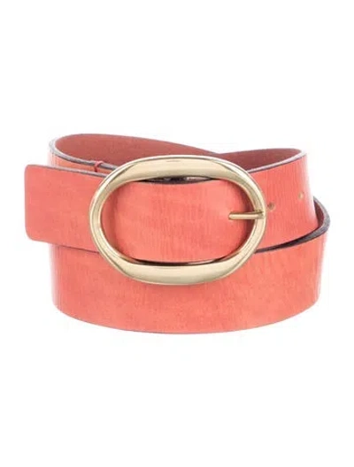 Pre-owned Isabel Marant Leather Belt In Orange