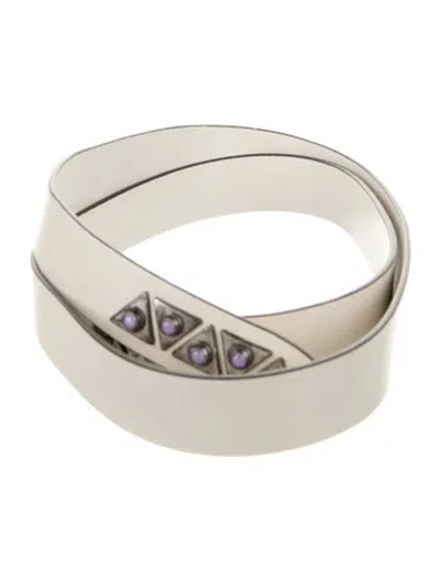Pre-owned Isabel Marant Leather Belt In White
