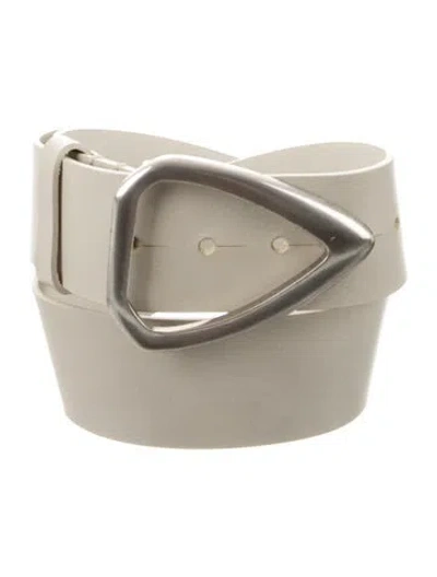 Pre-owned Isabel Marant Leather Belt In White