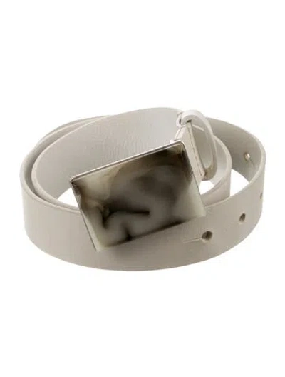 Pre-owned Isabel Marant Leather Belt In White
