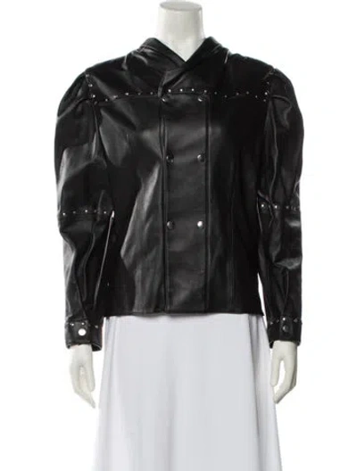 Pre-owned Isabel Marant Leather Biker Jacket In Black