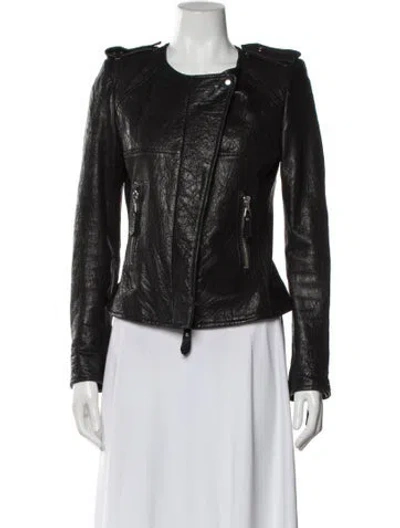 Pre-owned Isabel Marant Leather Biker Jacket In Brown