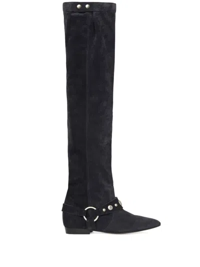 Isabel Marant Leather Boots In Black