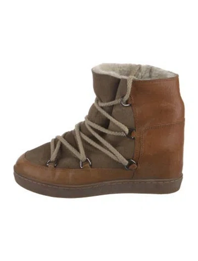 Pre-owned Isabel Marant Leather Boots In Brown/neutrals